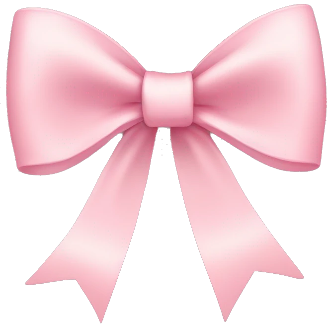light pink ribbon bow emoji