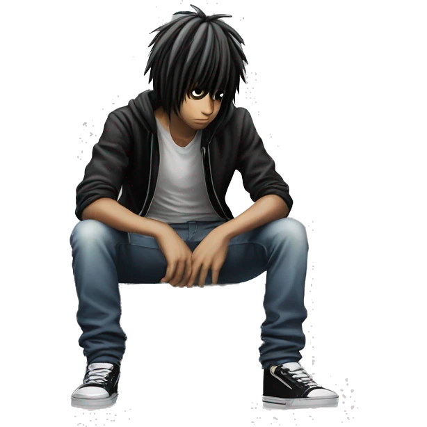 L death note squat on bank emoji