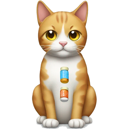 cat with pills emoji