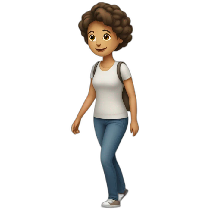 mujer con andador emoji