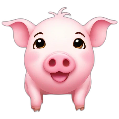 piglet with many hearts emoji