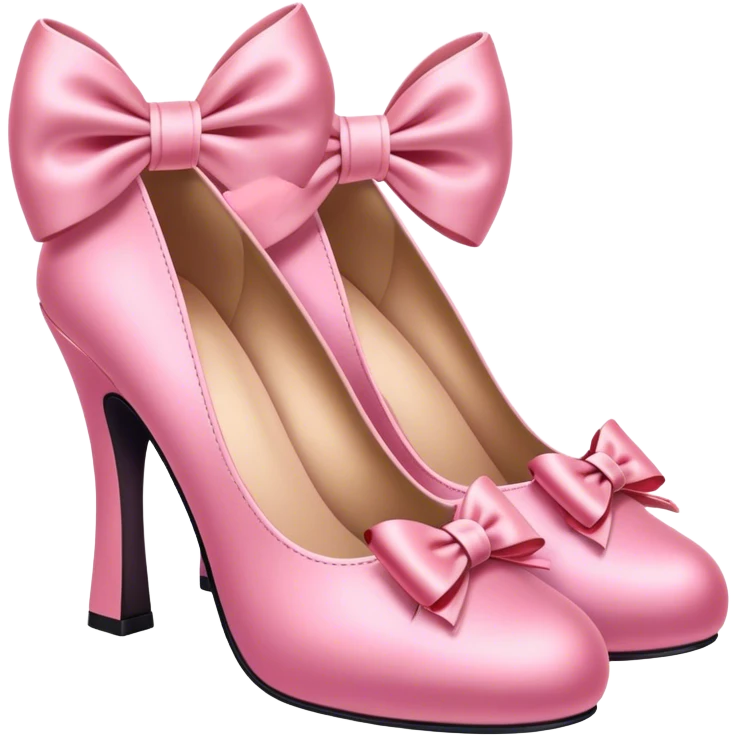 Cute pink shoes with bows emoji
