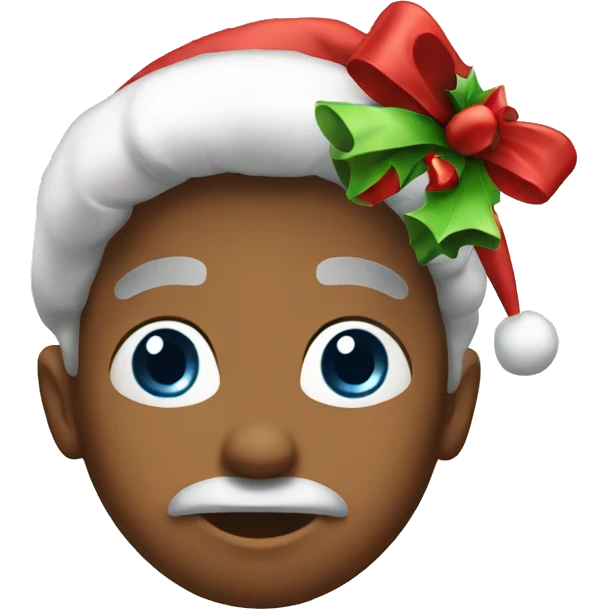 Christmas with a bow emoji