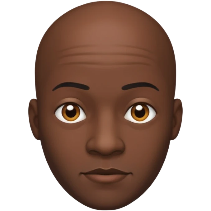 Black bald guy emoji