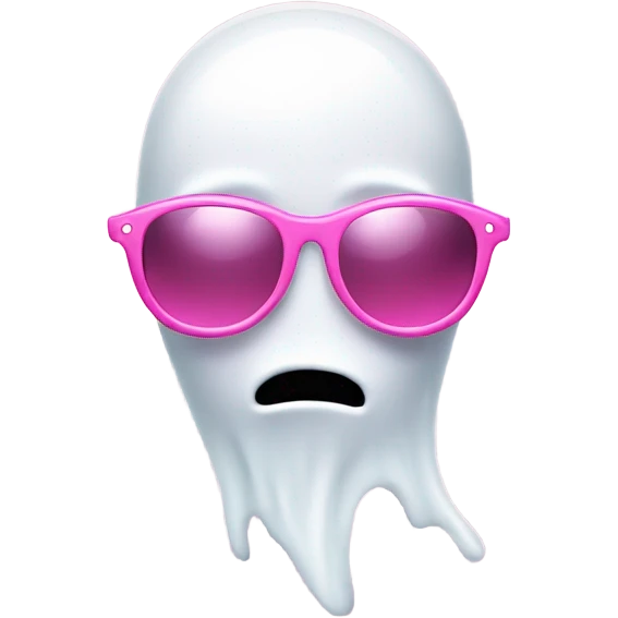 Human ghost wearing pink sunglasses ￼ emoji