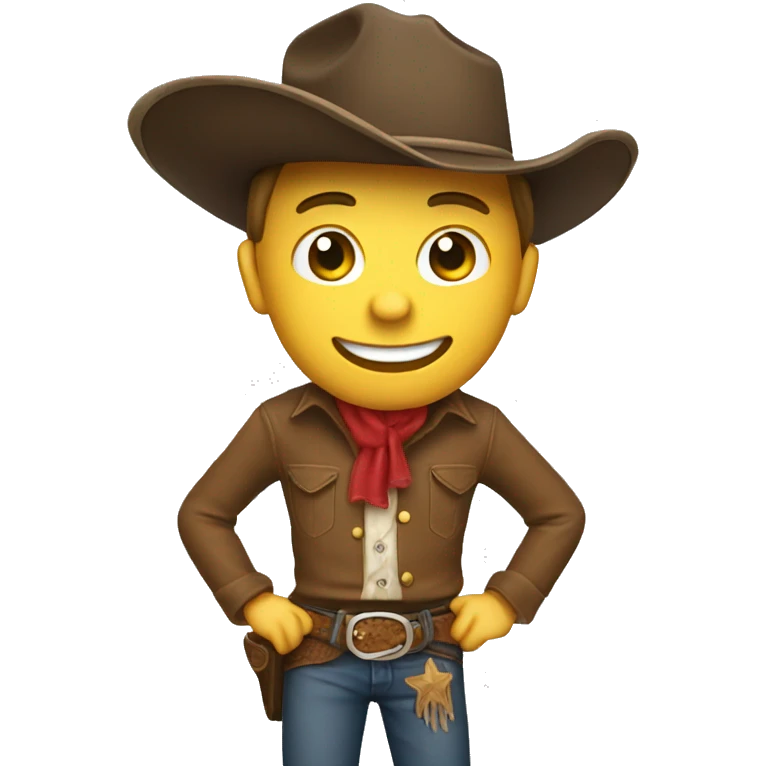 Cowboy tipping hat emoji