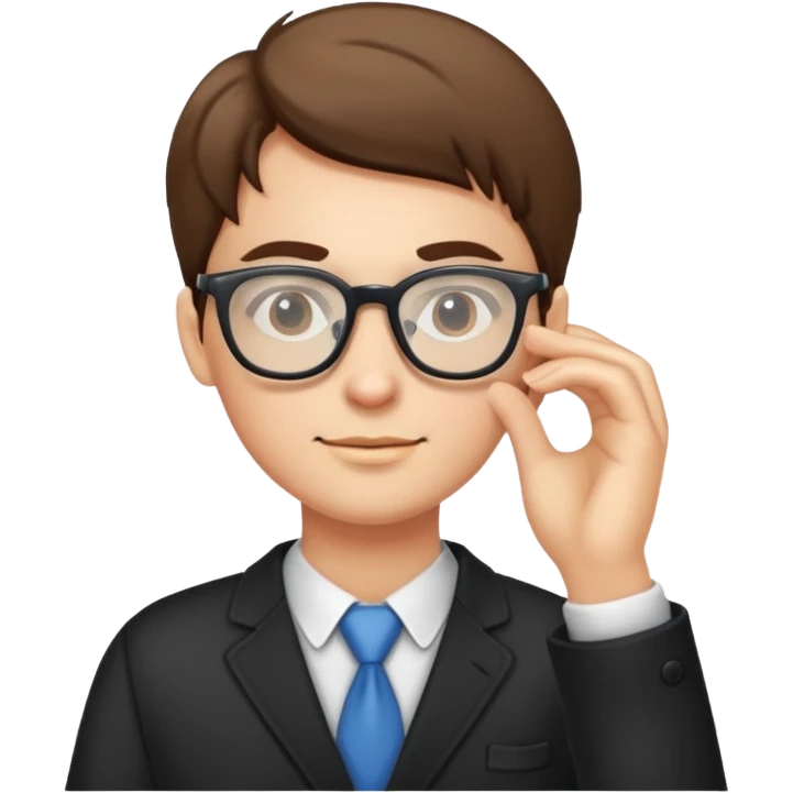 Cool face putting glasses down emoji