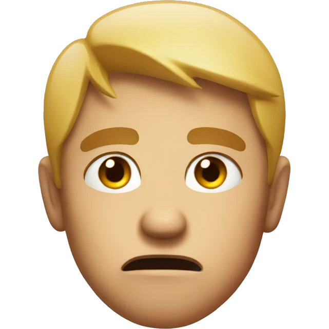 Annoyed face emoji