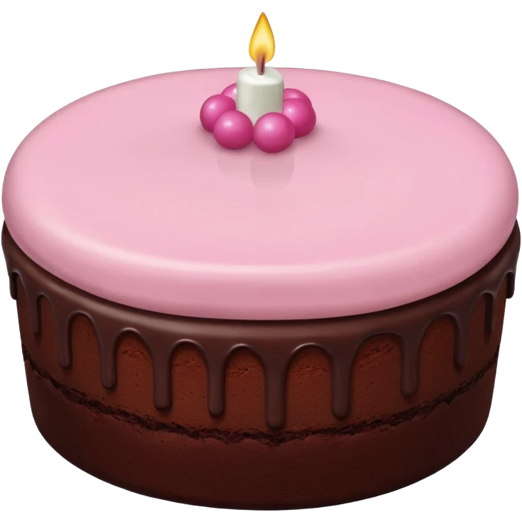 Chocolate Light Pink Cake emoji