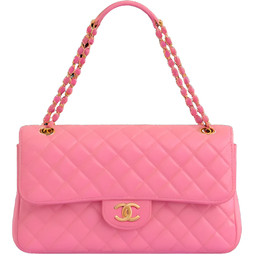 a pink Chanel purse emoji
