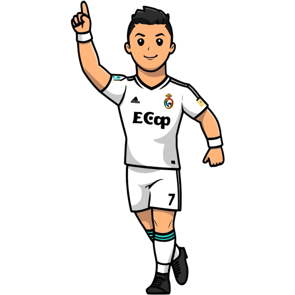Cristiano Ronaldo doing his signature celebration pose emoji