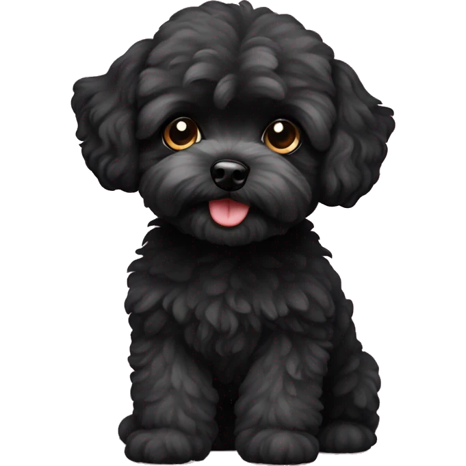 BLACK Maltipoo  emoji