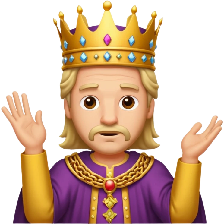 King shrugging shoulder emoji
