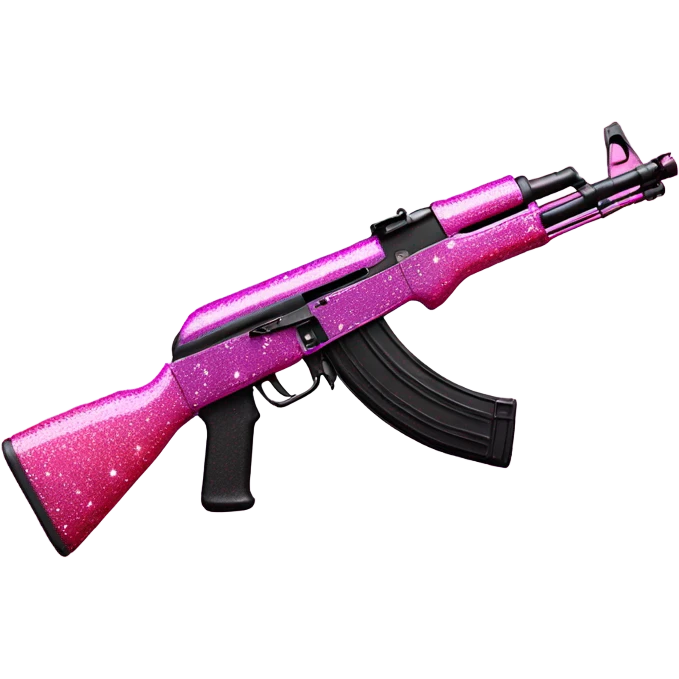 Pink ombre ak47 with glitter  emoji