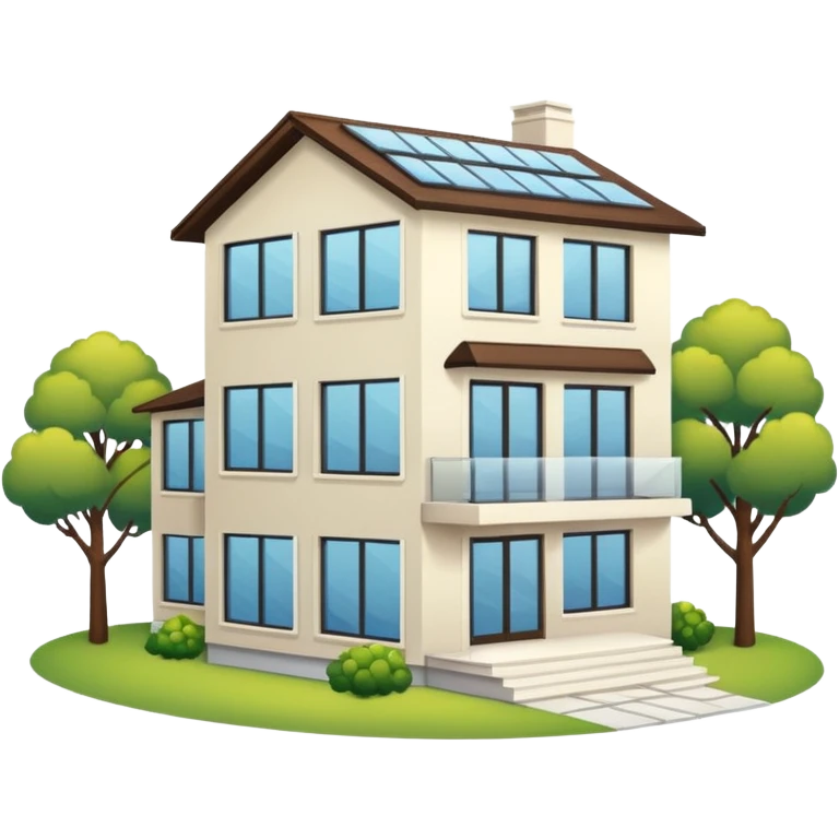 modern house for a normal family emoji