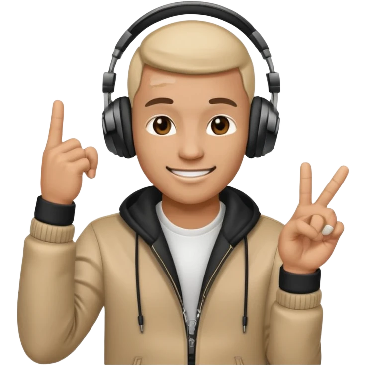 DJ with middle finger up emoji