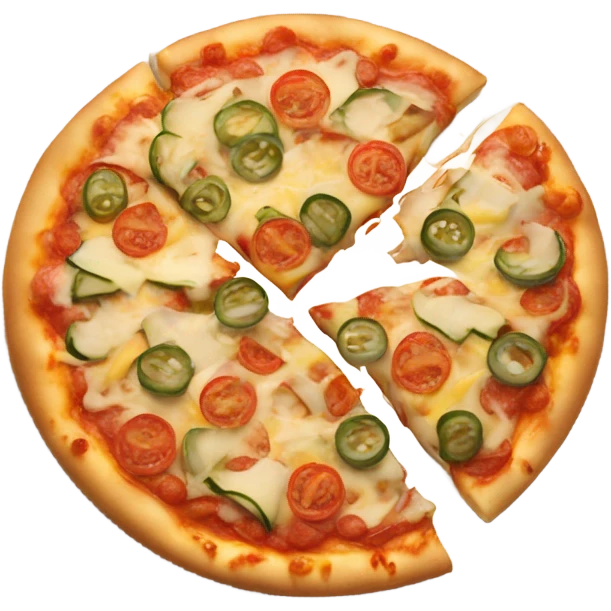 Pizza with pickles emoji