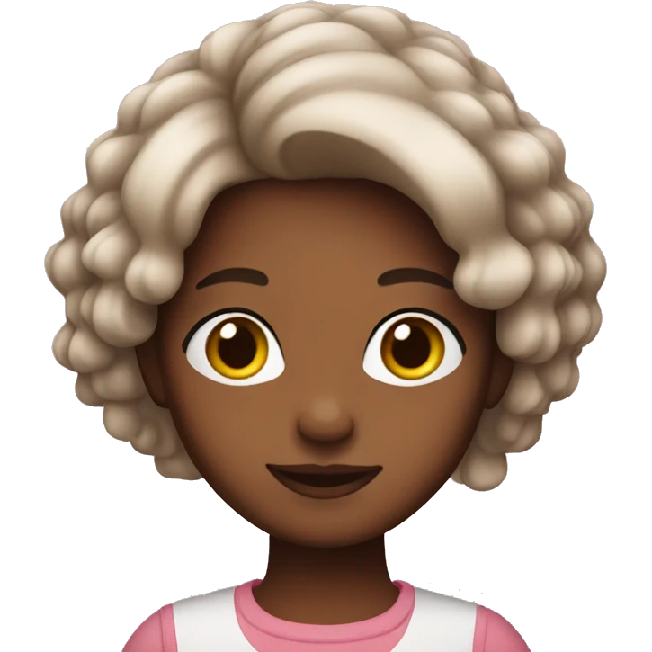 girl with neapolitan hair emoji