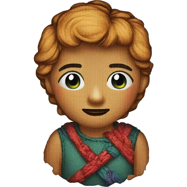 Stitching with colour craft and painting  emoji