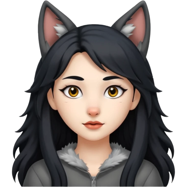 Wolf girl human emoji