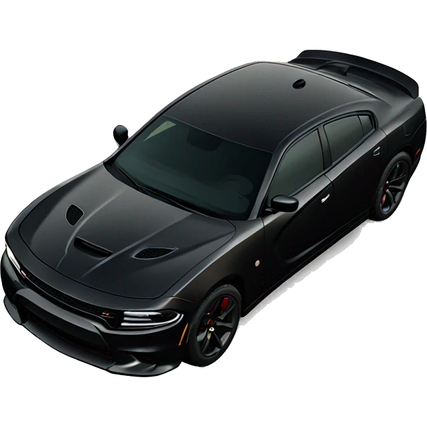 Black Dodge SRT Charger  emoji