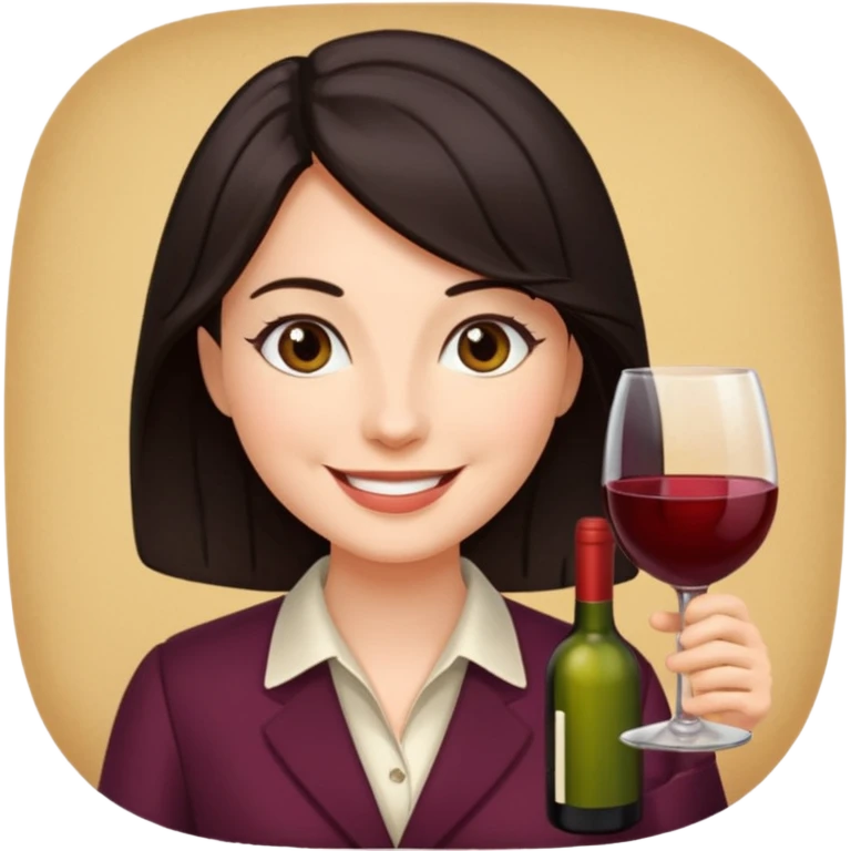 wine expert dark hair emoji