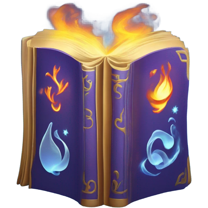 magical elemental book emoji