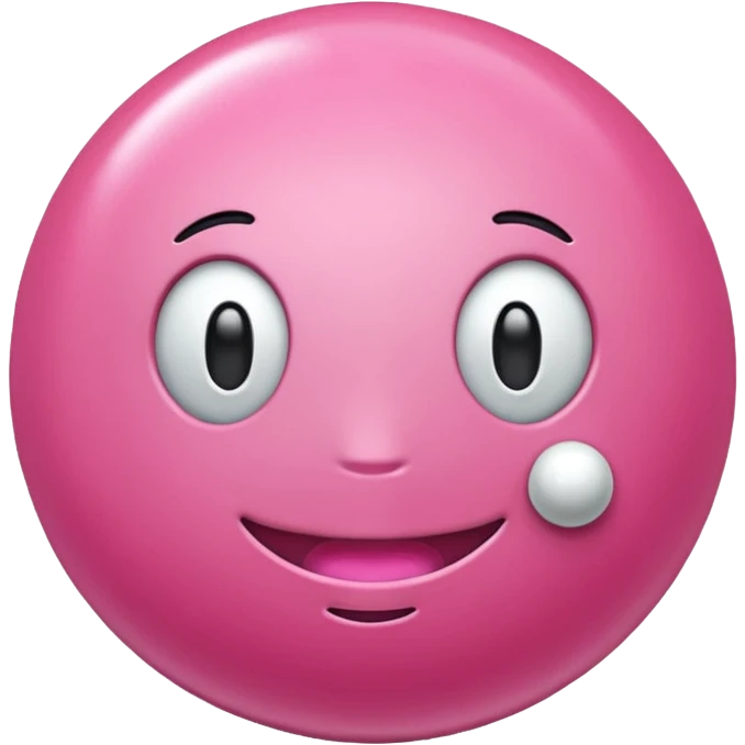 Pink gumball faceless emoji