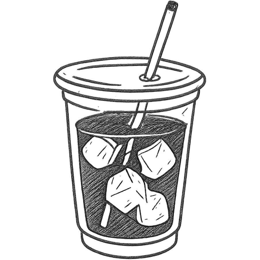 a cup of  ice americano emoji