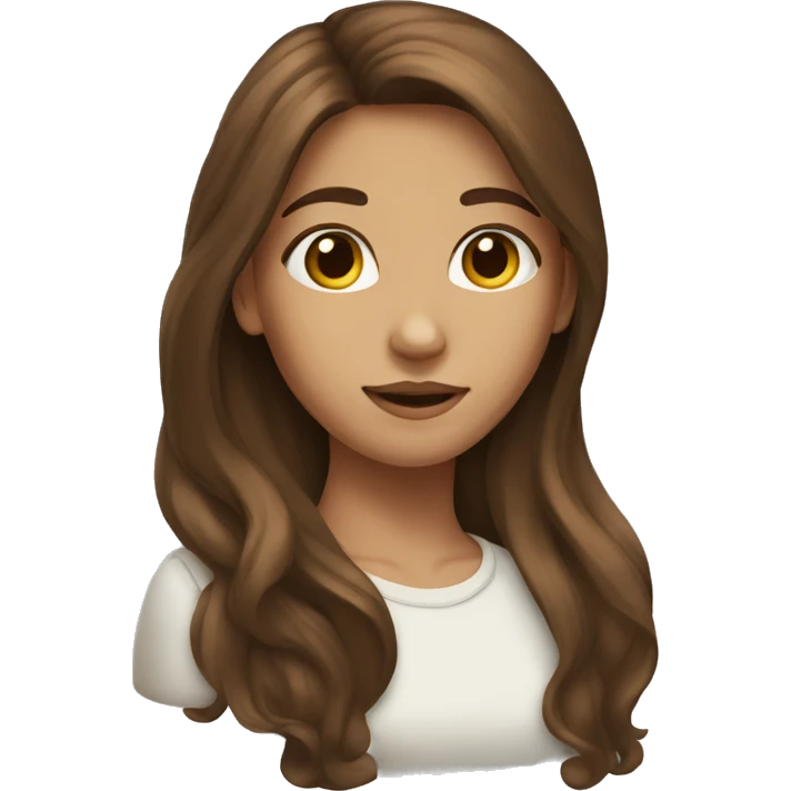 girl with long brown hair emoji