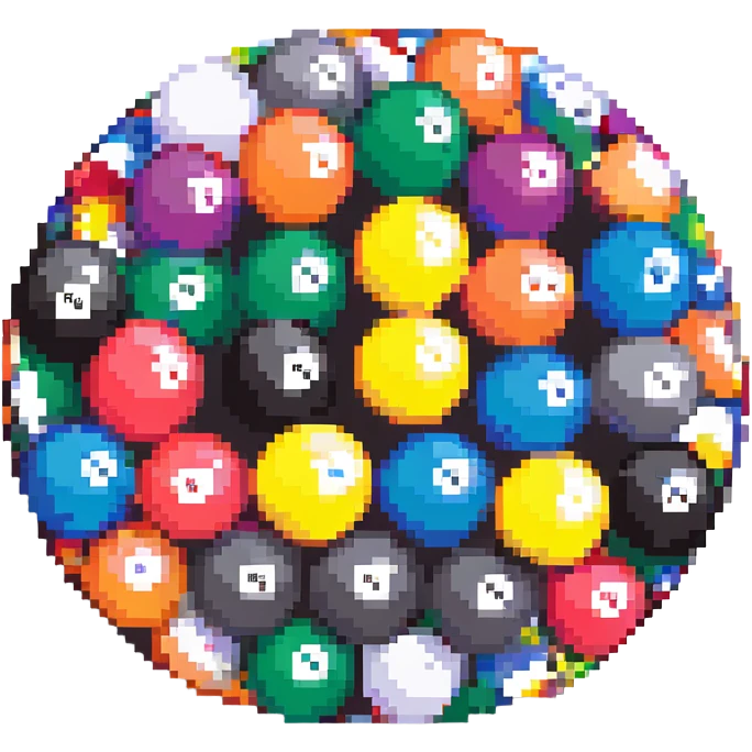 colorful pool balls emoji