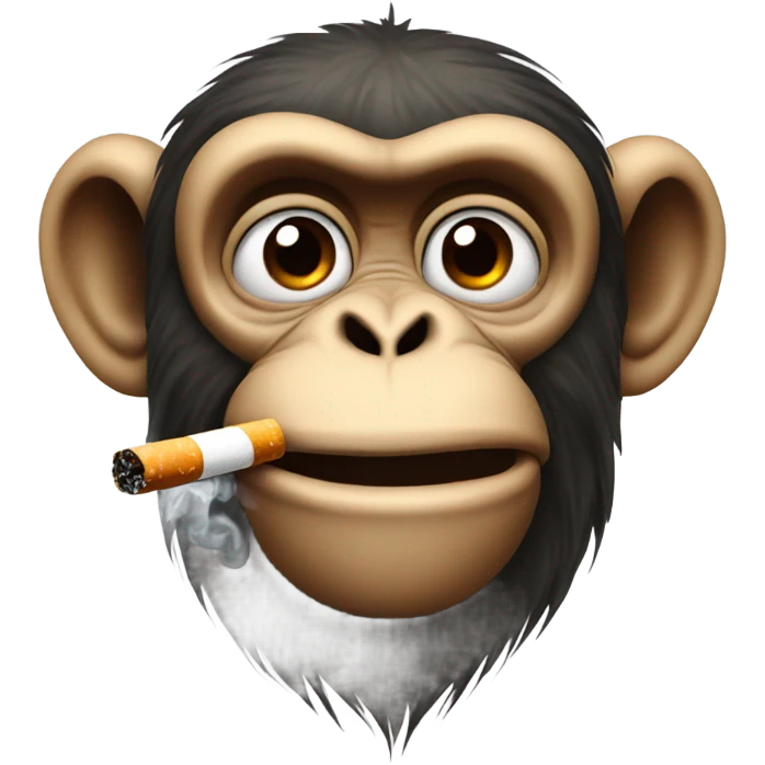 Monkey smoking emoji
