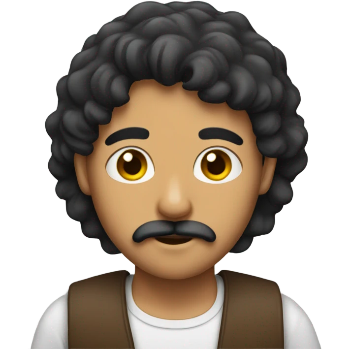An Arabic boy with a moustache and a beard  emoji