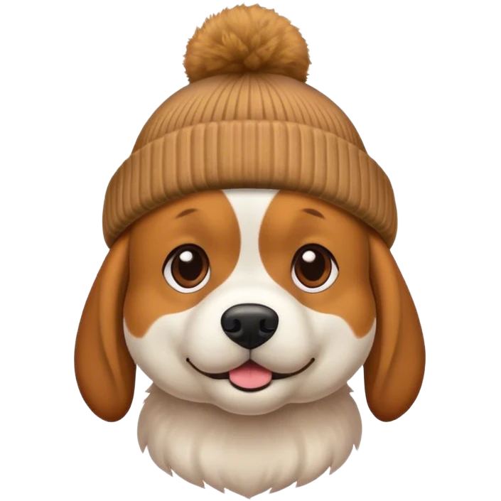 dog wearing a beanie emoji