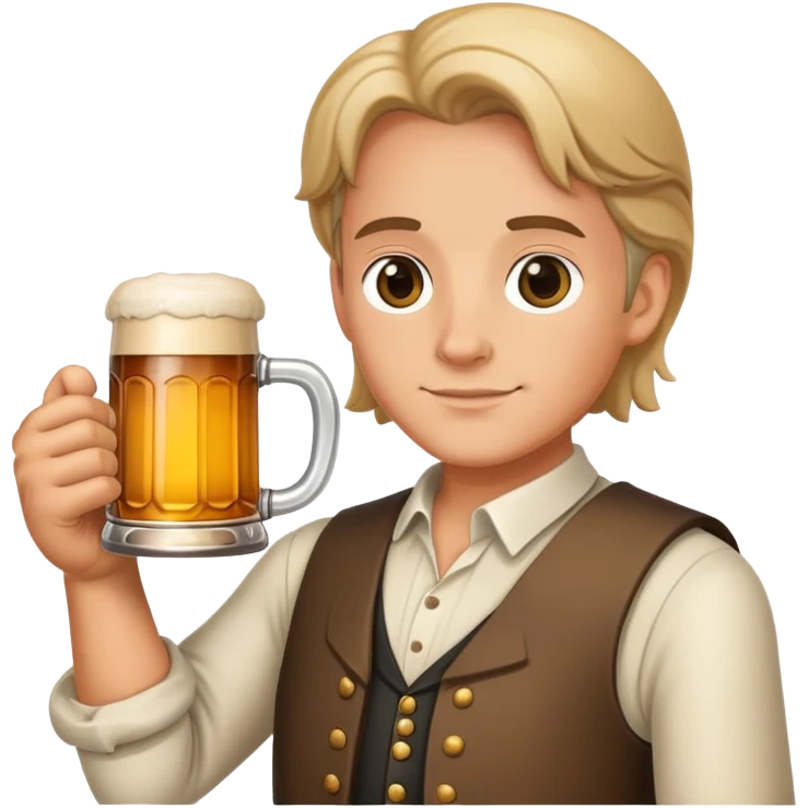 German holding a stein emoji