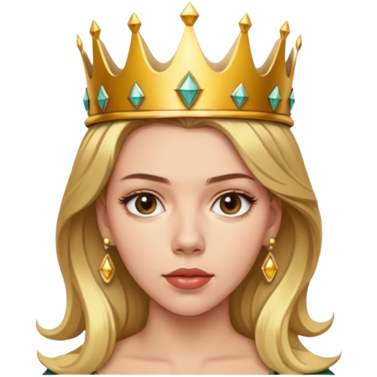Scarlett Johansson, wearing crown  emoji