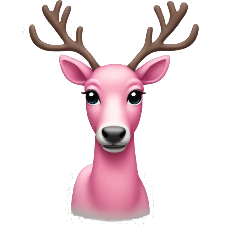 Pink reindeer  emoji
