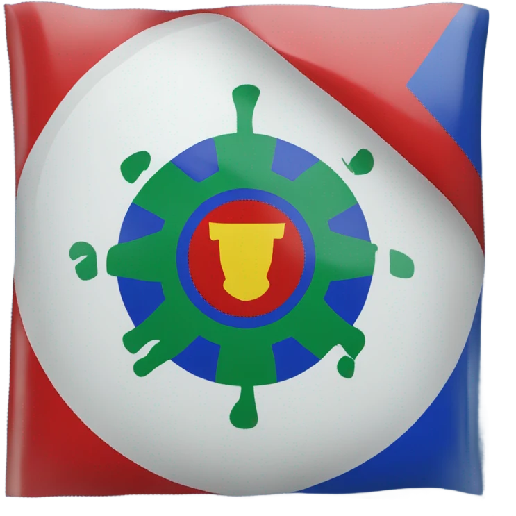 Romani flag with green and blue emoji