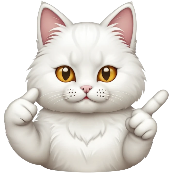 the cat gives the middle finger emoji