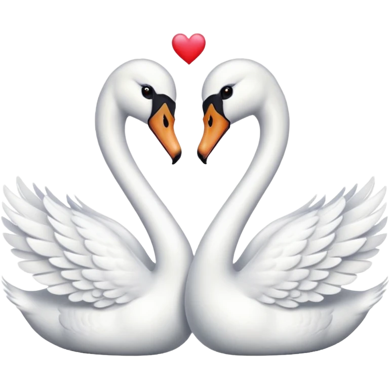 2 swans in love emoji
