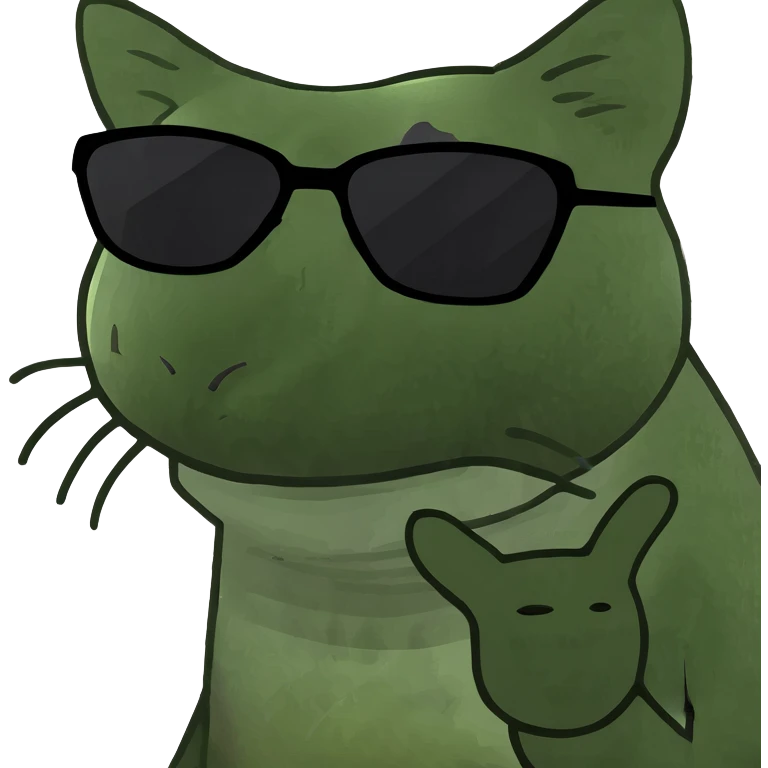 Cat with sunglasses emoji