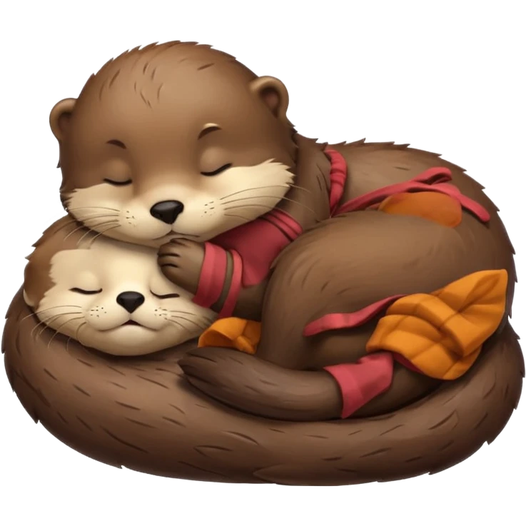 a cute otter sleeping emoji