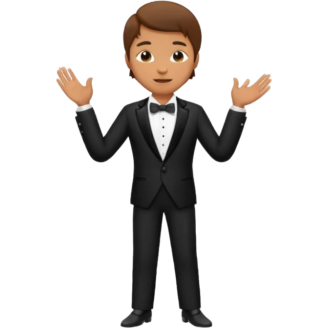 Man try to make a standing ovation for him emoji