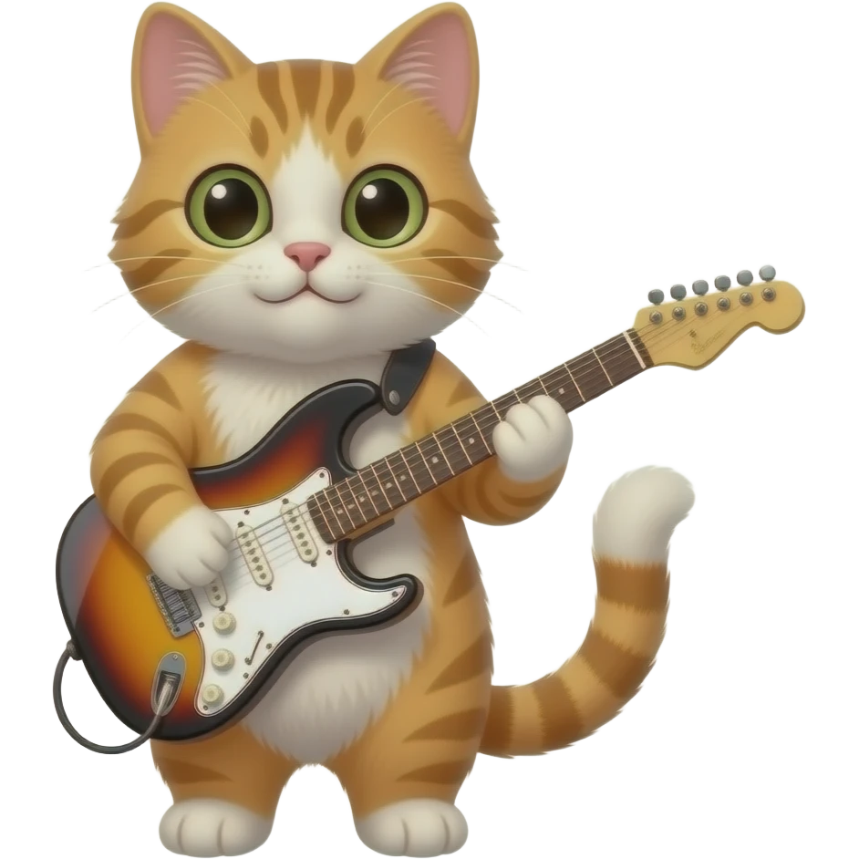 cat with guitar emoji