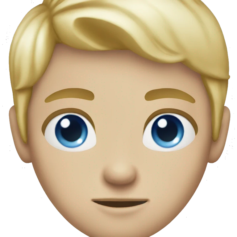 boy blonde blue eyes blue skin emoji