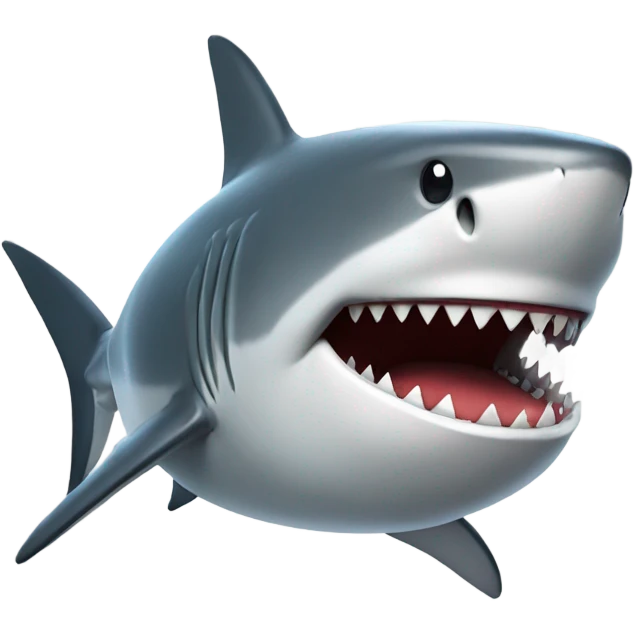 Shark with a brick hello emoji