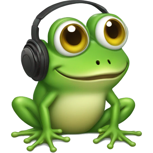 A frog hears musicA frog hears music emoji