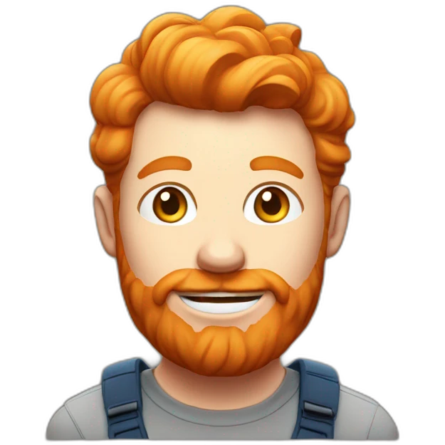 Ginger man, gaming, streaming, happy, chilling,  emoji