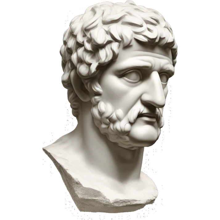 pyrrhus of epirus - based on this bust - https://www.meisterdrucke.uk/fine-art-prints/Roman-Roman/1021515/Bust-of-Pyrrhus-I-%28or-Pyrrhos%29-King-of-Epire-from-306-to-272-BC.html  - with his helmet emoji