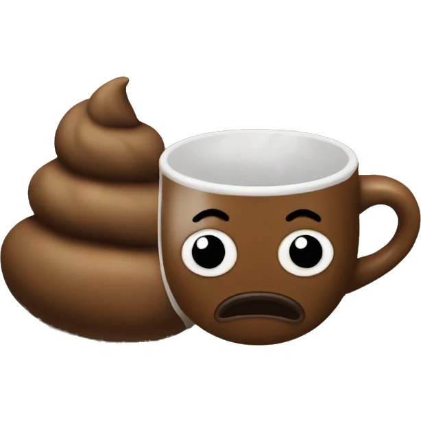 poop and coffee emoji